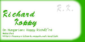 richard koppy business card